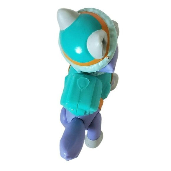 Paw Patrol EVEREST & Snow Plow Snowmobile Rescue Movable Claw Vehicle Dog Figure - Picture 13 of 14